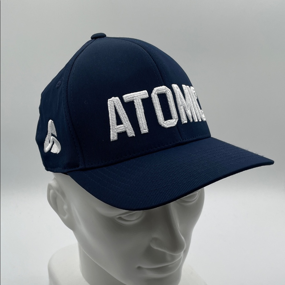 NWT Atomic G/Fore Navy Blue SnapBack Golf Cap Flexfit 110 Adjustable Hat - Picture 2 of 13